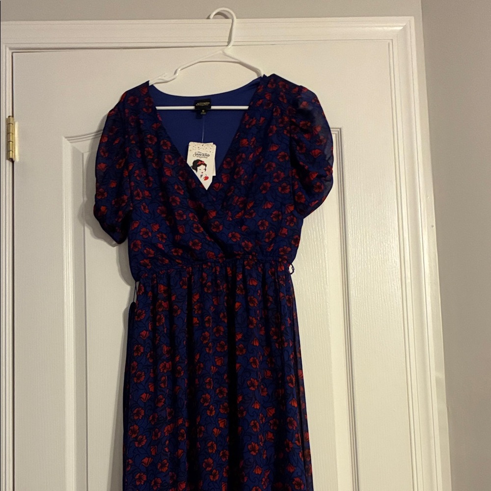 Women’s Snow White Blue and Red Floral Dress
